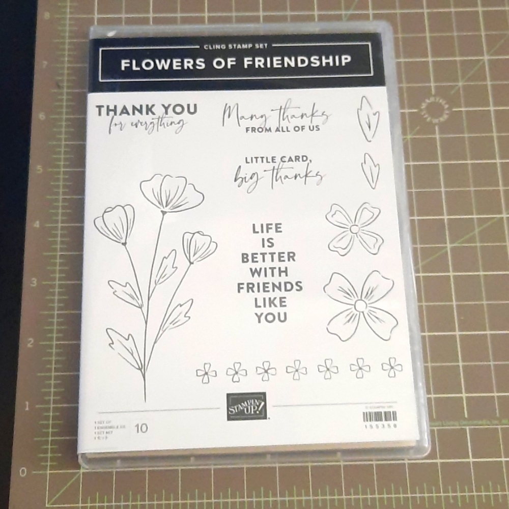 Flowers of Friendship cling rubber stamp set